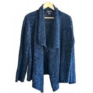 Karen Kane Women's Drape Front Cardigan Sz XL Navy Blue Polyester Boho